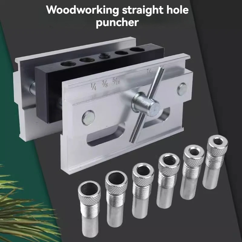 

Vertical drilling jig, straight hole locator, for wood board joining, log mortise hole opener,woodworking handheld drilling tool