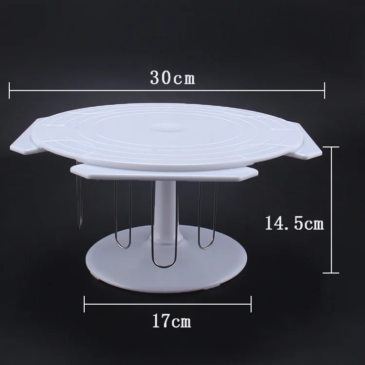 11-Inch retractable with pin fixed cake turntable tiltable piping cake turntable