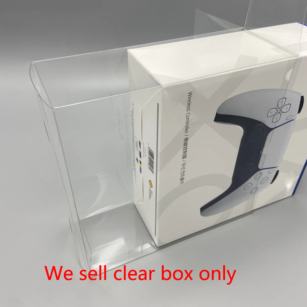 20 قطعة مجموعة صندوق عرض بلاستيكي شفاف PET صندوق تخزين لوحدة تحكم ألعاب PS5 صندوق حماية مجموعة DualSense