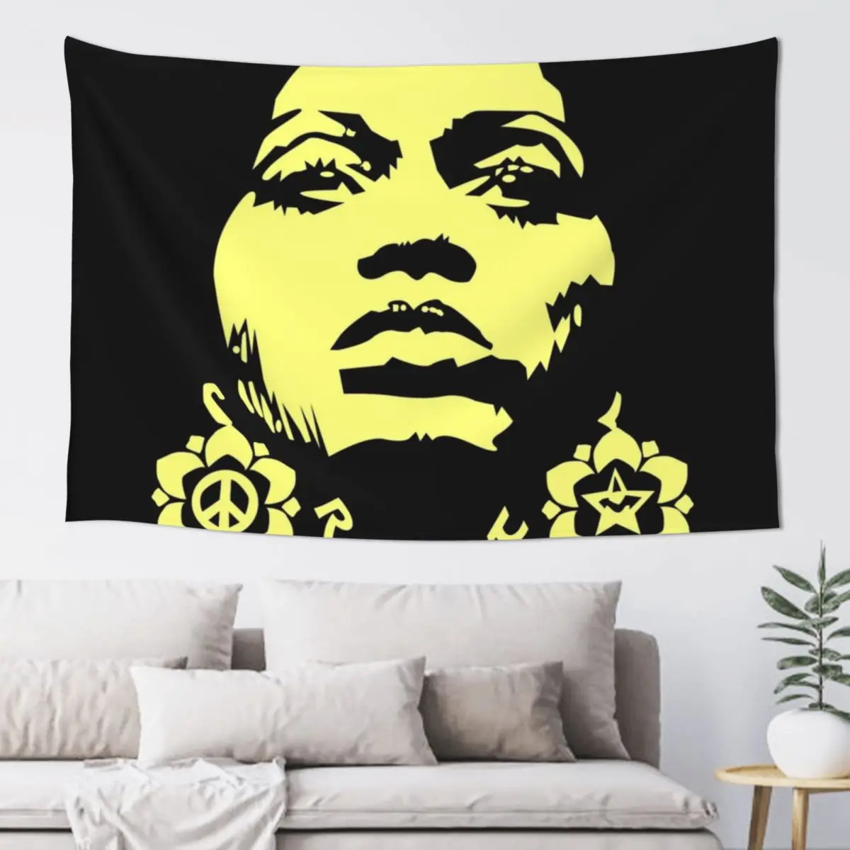 Angela Davis Tapestry Anime Decor Wall Hanging Wall Aesthetic Room Decor Tapestry