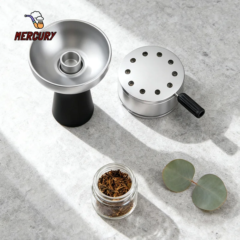 Metal Hookah Bowl with Lid Hooka Charcoal Holder Provost Heat Management System Shisha Bowls Sheesha Narguile Accessories