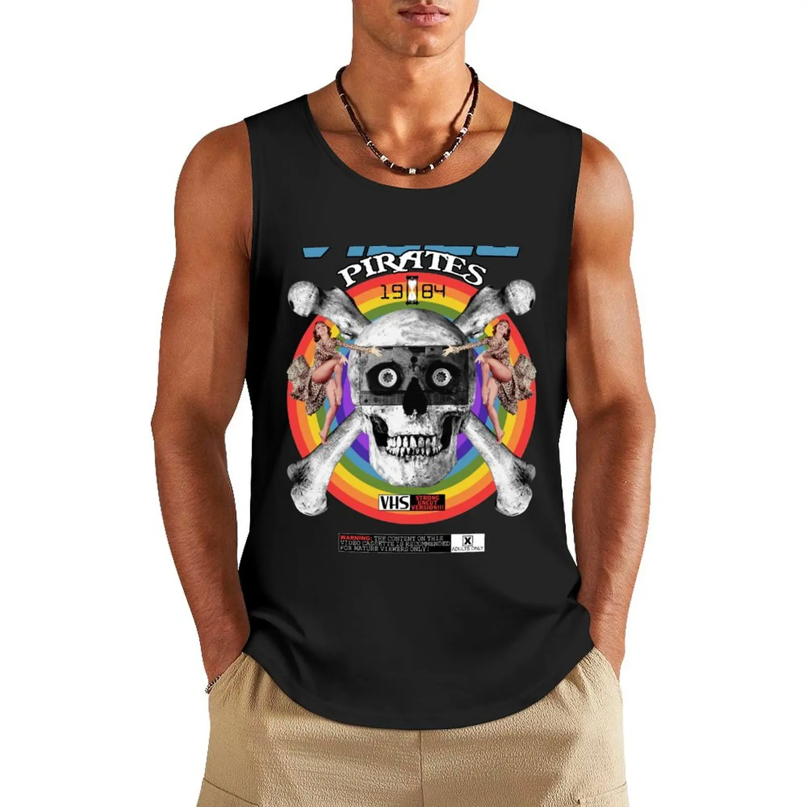 Goatess Doomwych : Video Pirates Tank Top gym Vest male Men's fitness t-shirt