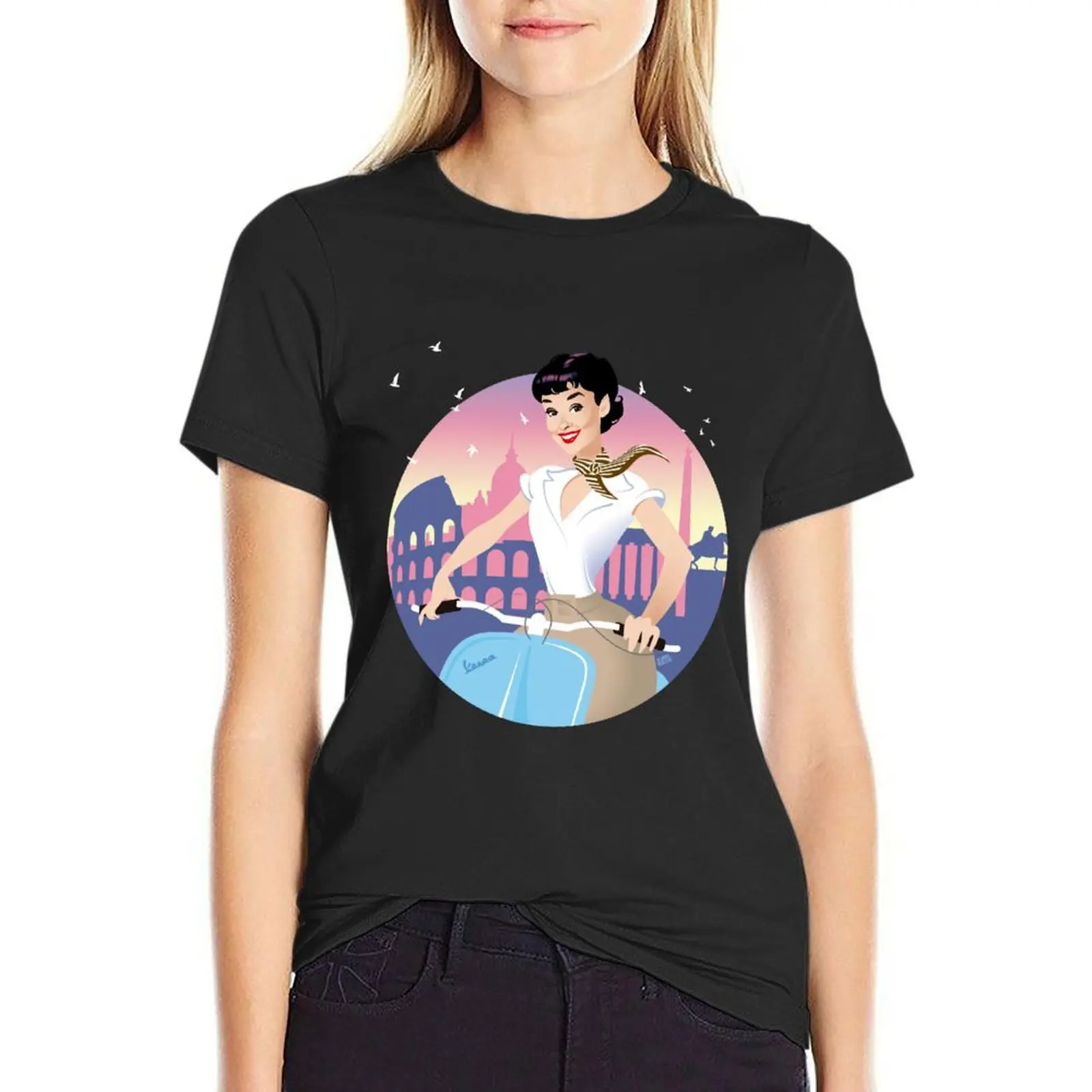 Rome T-Shirt female anime clothes Women's tee shirt