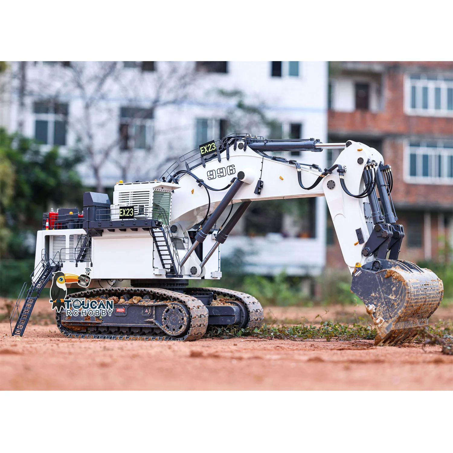 1/20 K966 Miniera Gigante RC Escavatore Idraulico RTR Alta Simulazione Per K996 Telecomando Nero Fumatori Scavatore Giocattolo Modello Regali