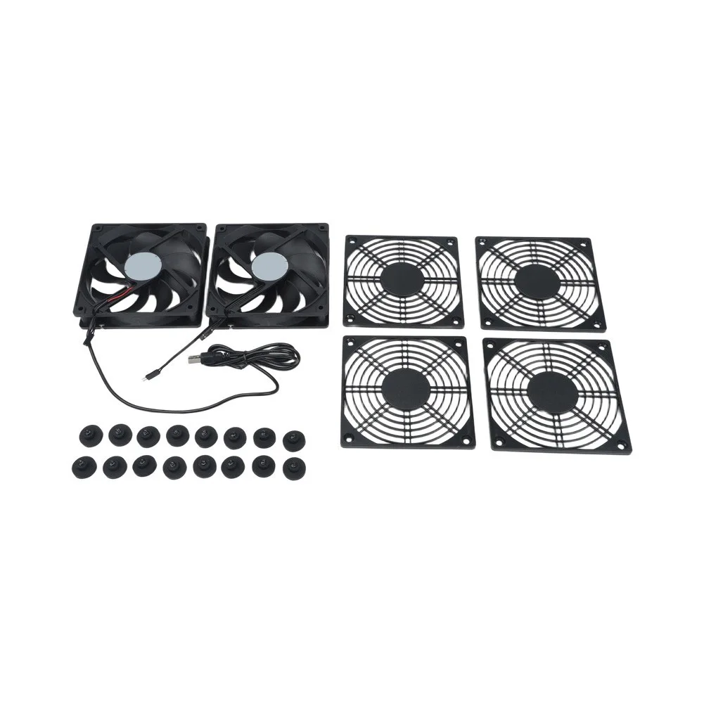 Cooling Pad for Mini PC and USB Power Bank with 120mm Fan for Laptops Routers Consoles Portable Lightweight Build