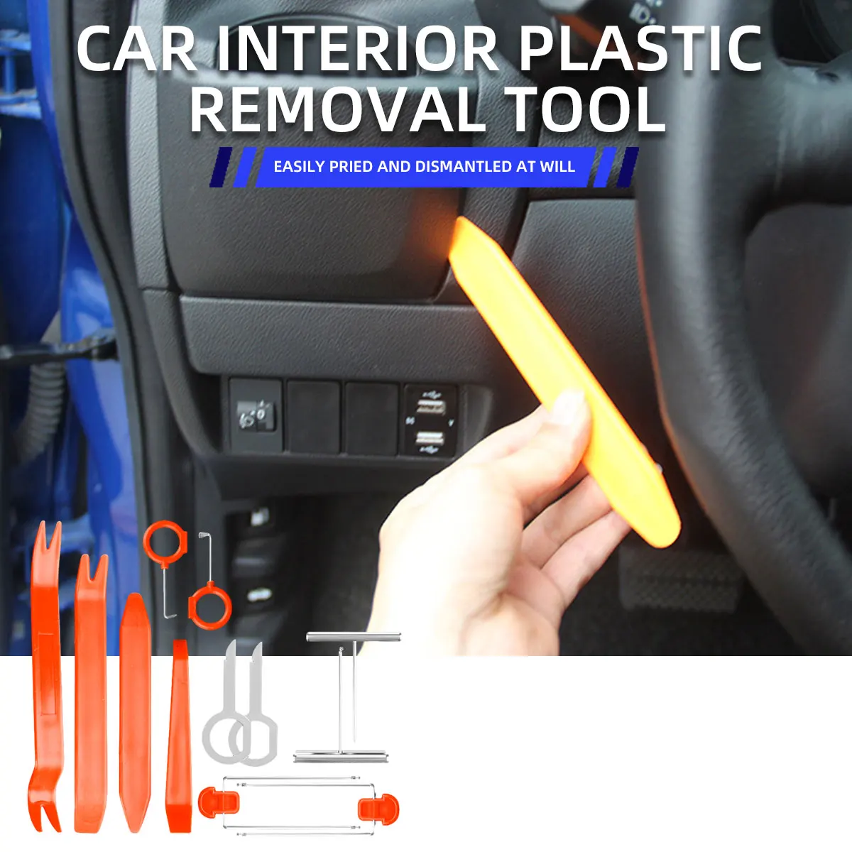 Car Audio Disassembly Tool Dashboard Disassembly Plastic Interior Door Panel Pry Board Sound Insulation Conversion Tool 12PCS