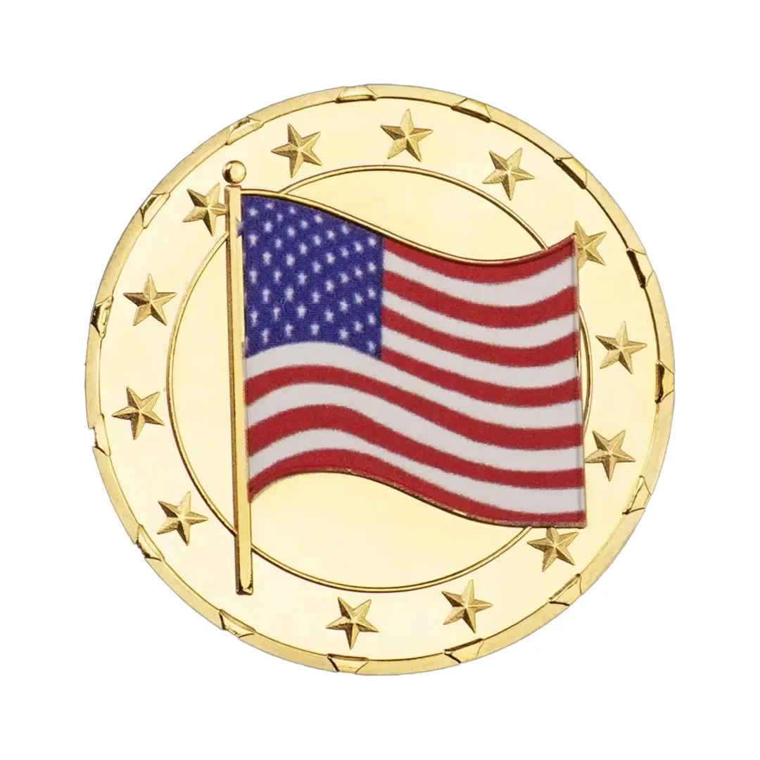Not Forgotten America Flag Collection Coins Silver Gold Plated Souvenirs Coin Excellent Gift for Friends