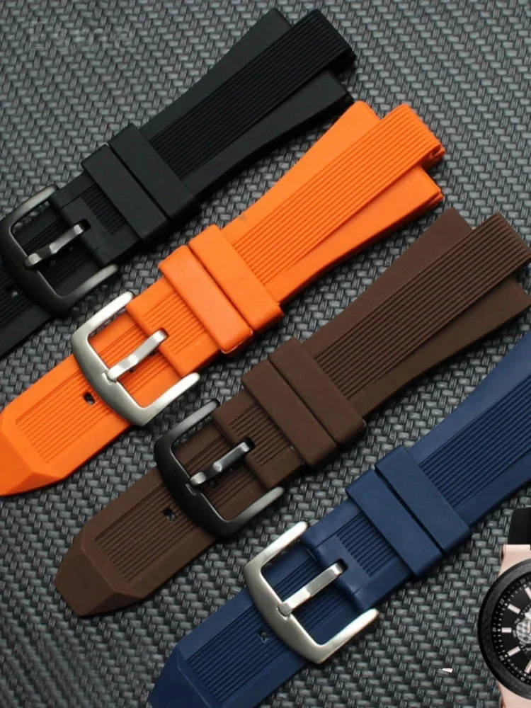 For Michael Kors Mk8184 9020 8759 Replace 13x29 Comfortable Silicone Men\'s Watch Strap Orange Blue Safety Rubber Watchbands