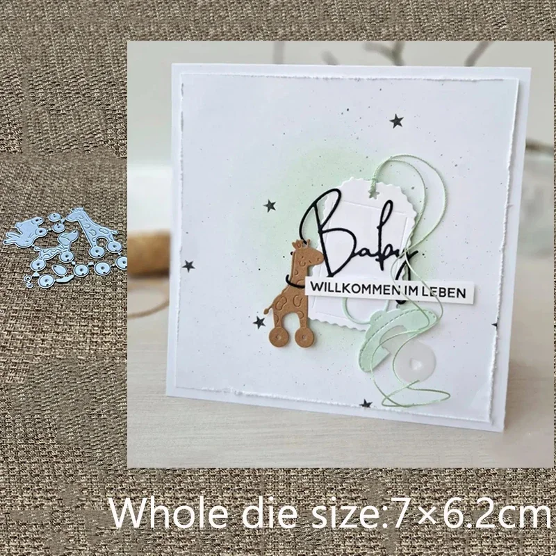 

Новый дизайн, металлическая вырубная форма-трафарет для скрапбукинга, тиснения и вырезания из бумаги, с изображением животных на роликовых коньках, для альбомов и открыток