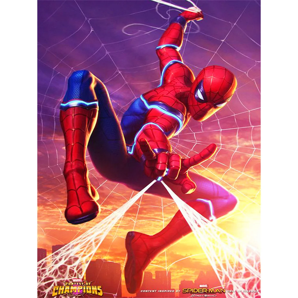 Marvel Diamond Mosaic Spiderman DIY Diamond Painting Superhero Picture of Rhinestones Craft Kit Home Decoration