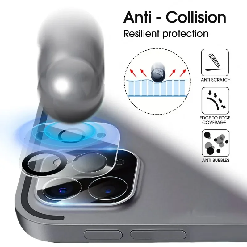 3-1Pcs Tablet Camera Lens Screen Protector for IPad Pro 2024 Anti-Scratch Tempered Glass Lens Cover Film for IPad Pro 11/13 Inch