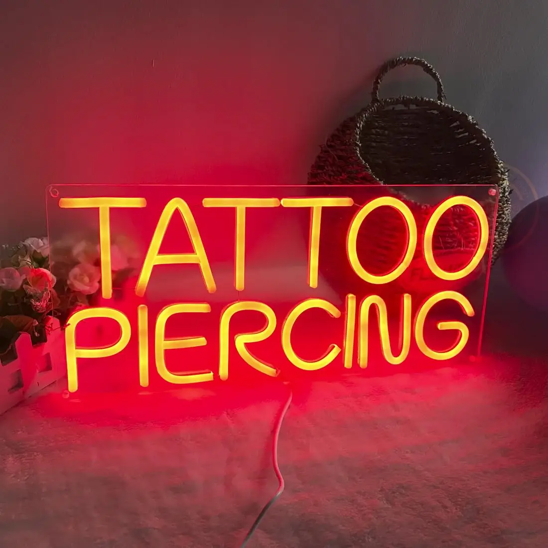 Tattoo neon signboard, personalized LED neon sign for wall decoration, tattoo salon studio shop business logo beer bar ,bar