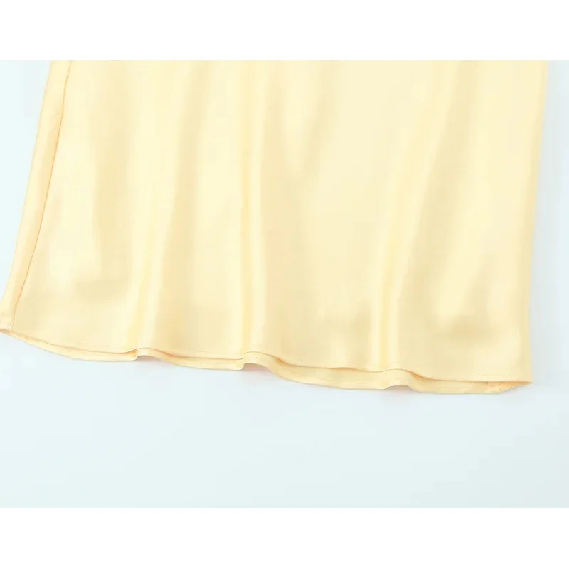 Robe Chic dos nu en soie pour femmes, col licou, sans manches, moulante, plissée, élégante, mode, robe de plage, été