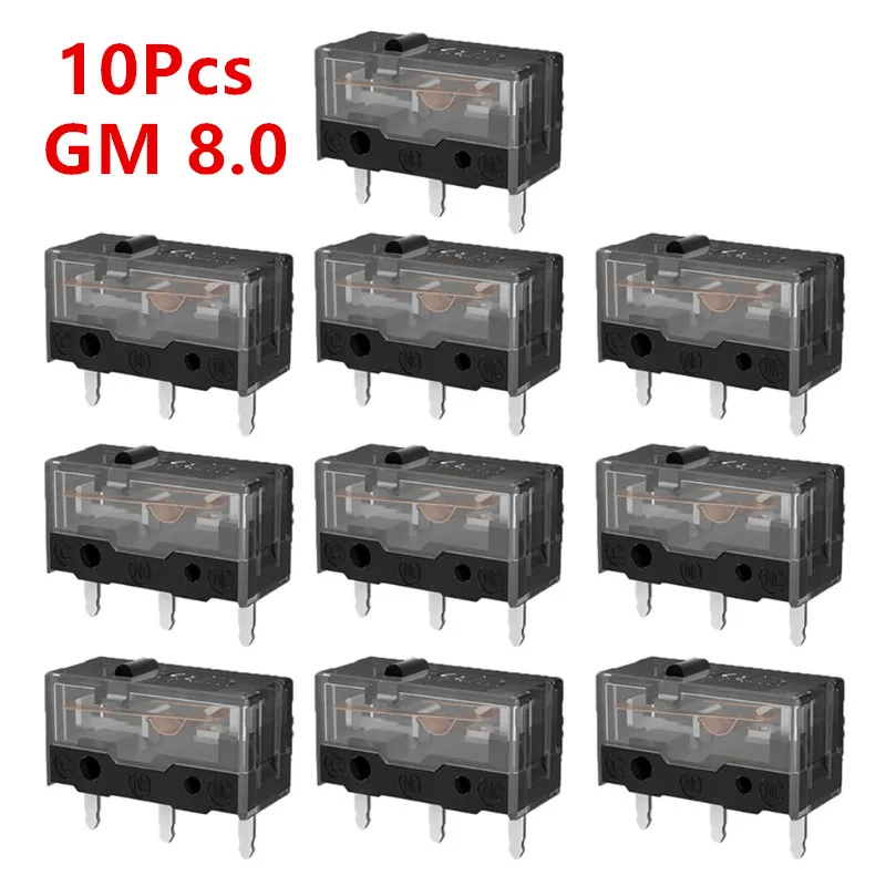 10Pcs-1Pc Original Kailh GM 8.0 Mouse Micro Switch Micro Button Gold Contactor 80 Million Click Life 3 Pin Black Dot