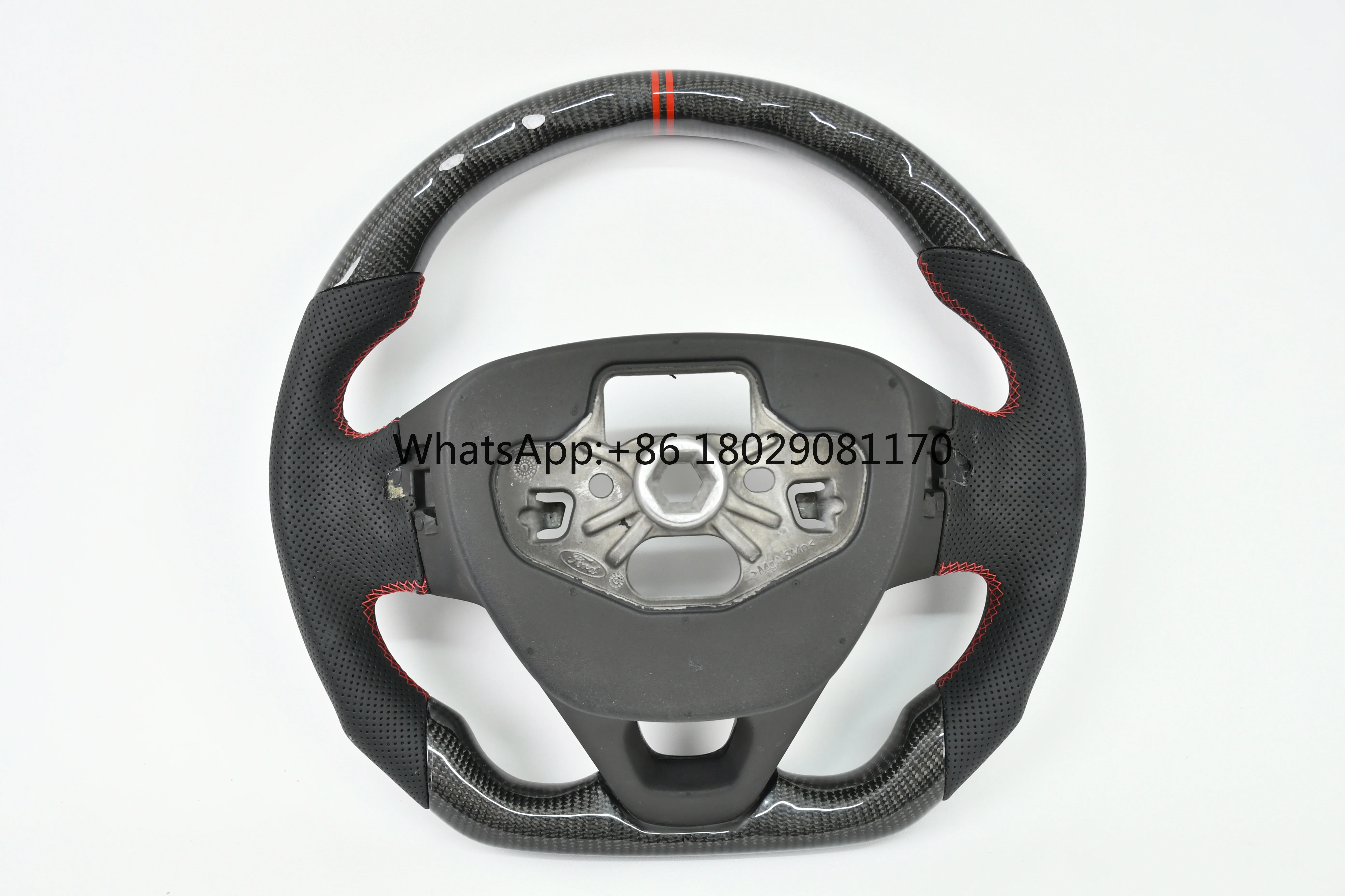 custom premium Real Carbon Fiber Steering Wheel for  explorer st carbon fiber accessories