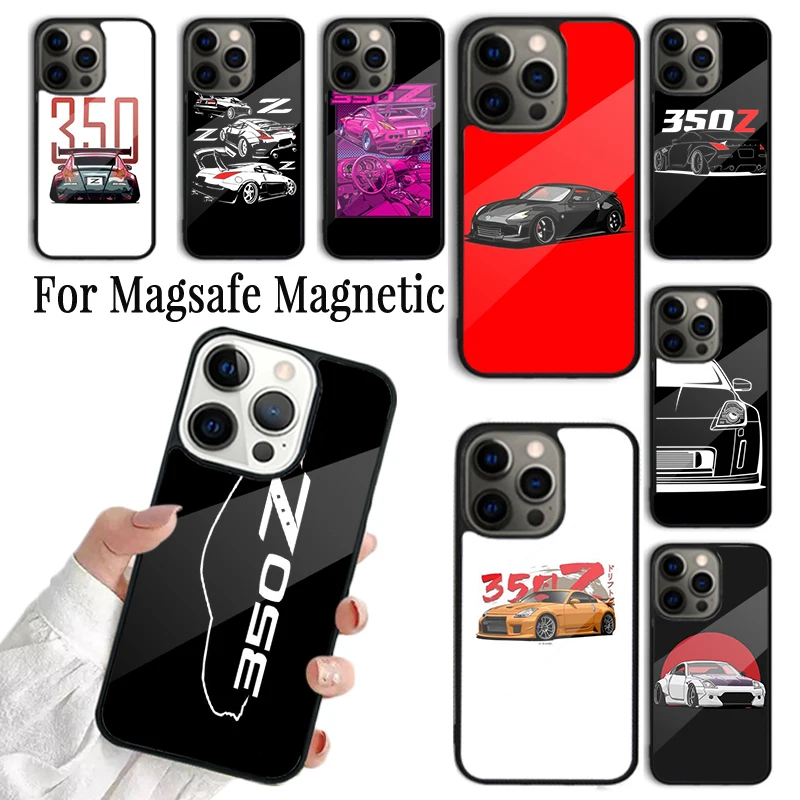 

Coque Phone Case For iPhone 16 15 14 13 12 Mini 11 Pro Max Plus Magsafe Magnetic Wireless Charging Cover Cars 350Z Fairlady