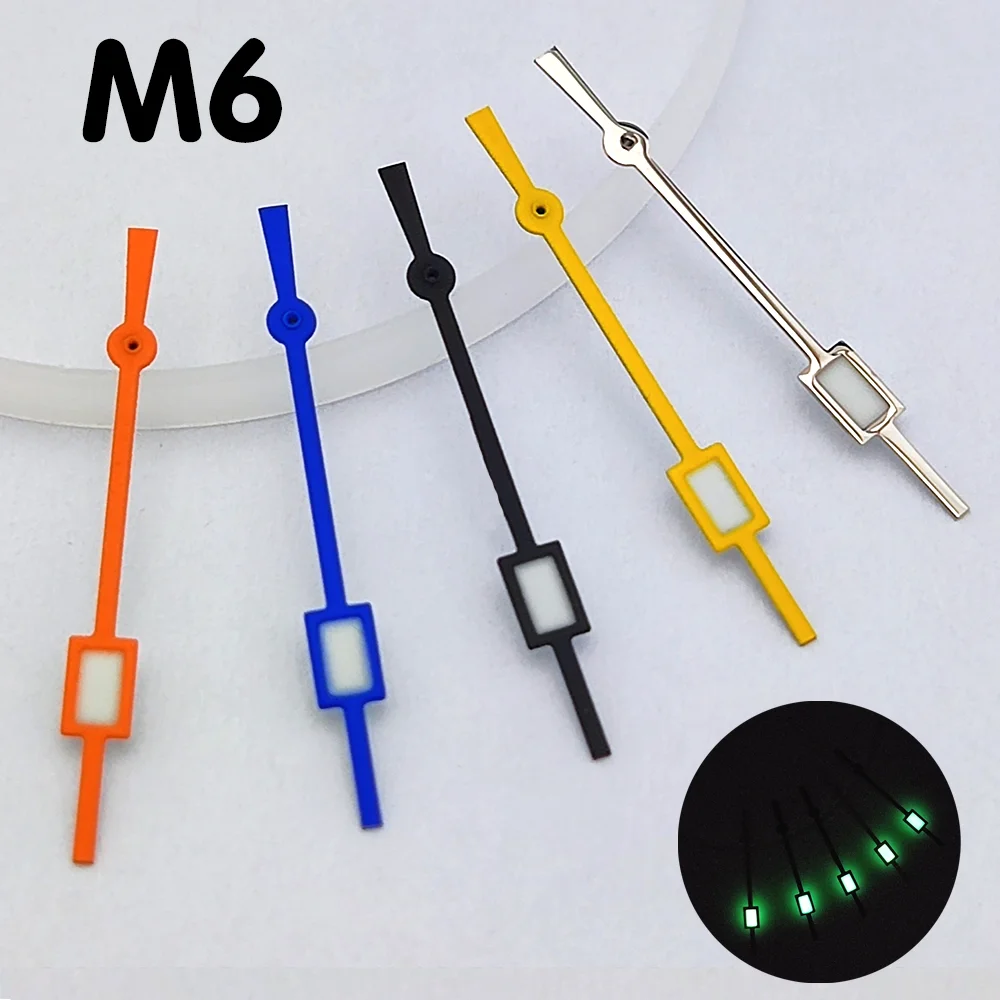 NH35 ساعة يد ثانية من جهة ثانية أجزاء ساعة يد مضيئة باللون الأخضر قطع غيار صغيرة مربعة مستعملة NH35 ساعة يد