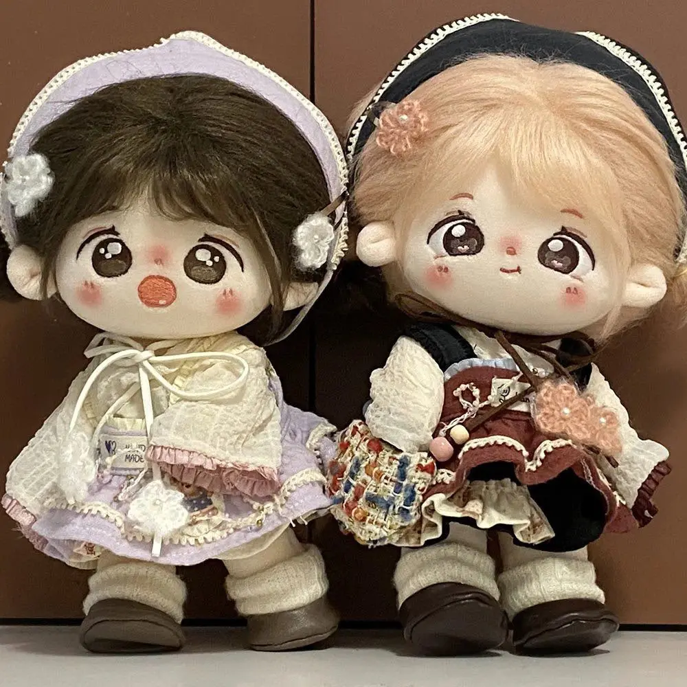 

20cm Doll Clothes Cute Dress Up Anime Cotton Doll Costume Fairy Tale-style Dress Set for Adults and Children to Collect as Gifts