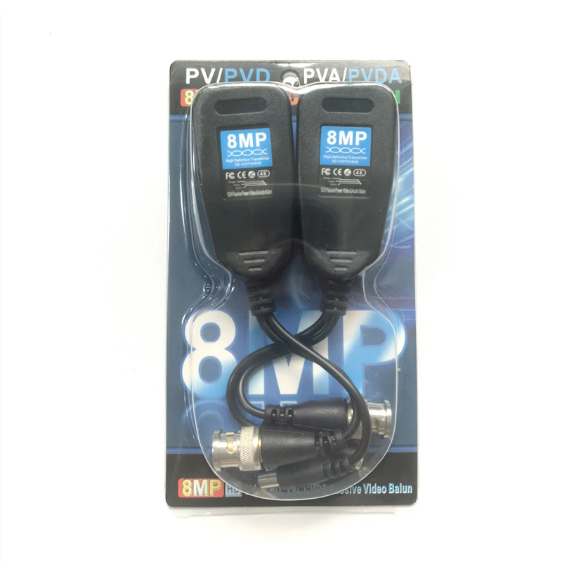 

1CH Passive Balun RJ45 CCTV Video Transceiver Coax BNC for HDCVI HDTVI AHD Analog High Definition Camera Power Supply Connectors