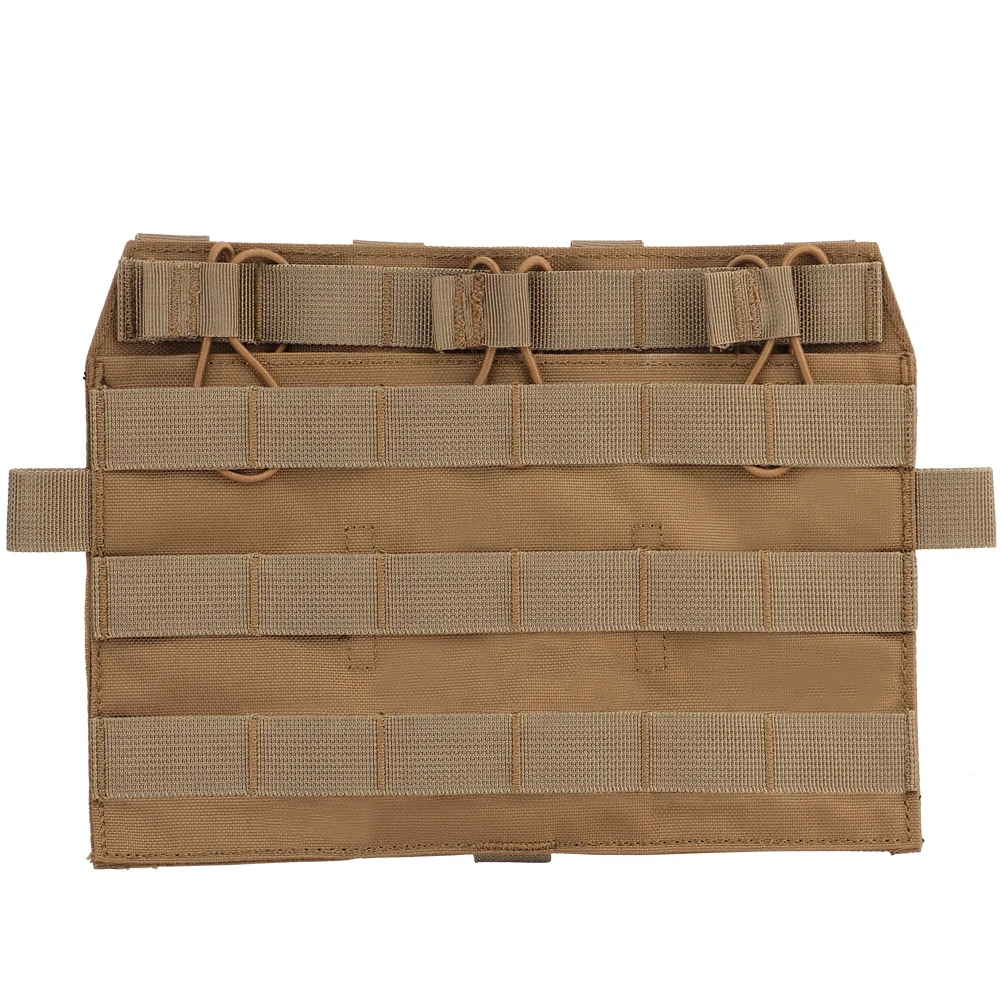 Placa frontal táctica desmontable, Triple revista, bolsa de Velcro, 5,56 M4, Panel MOLLE para AVS, JPC, chaleco, Airsoft, accesorios de caza