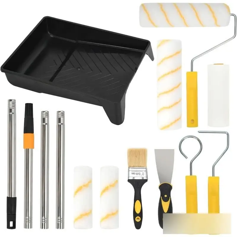 13-Piece/Set Paint Roller Kit with 9