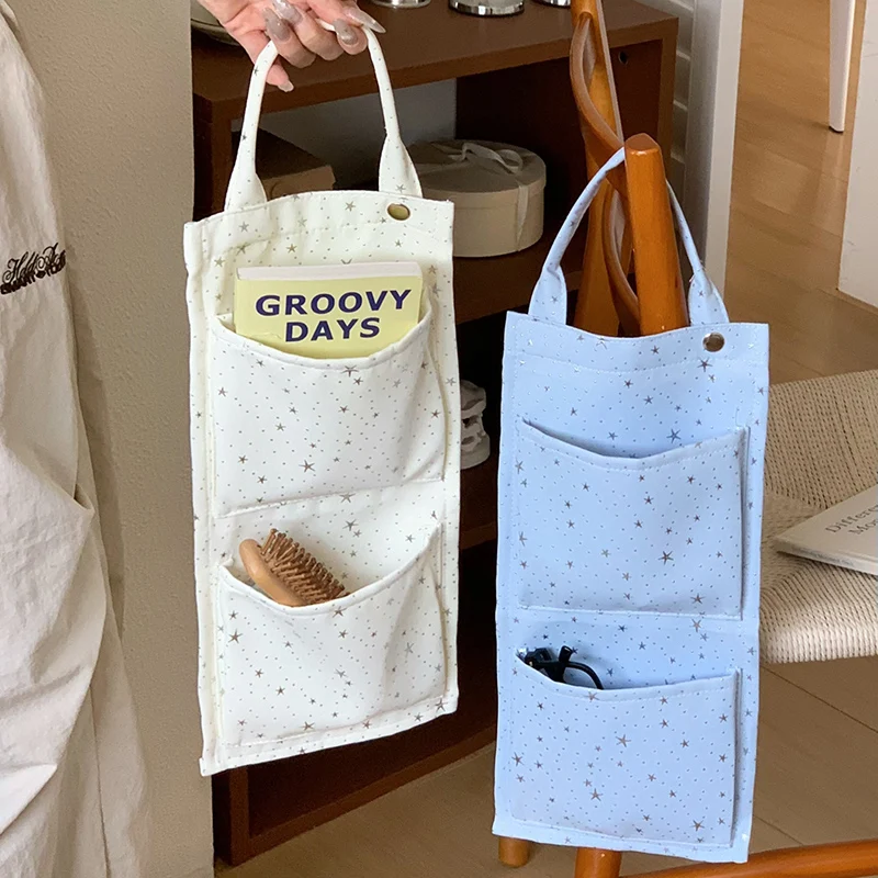 Star-shaped Hanging Storage Bag for Home Use Underwear and Socks Organizer Dorm Room Door Behind Garbage Bag Storage