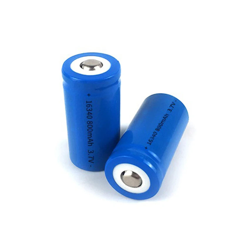 Batteria ricaricabile CR123A 800mAh 3.7V RCR123 CR123 16340 batterie al litio per penna laser Torcia a LED Telecamera di sicurezza cellulare