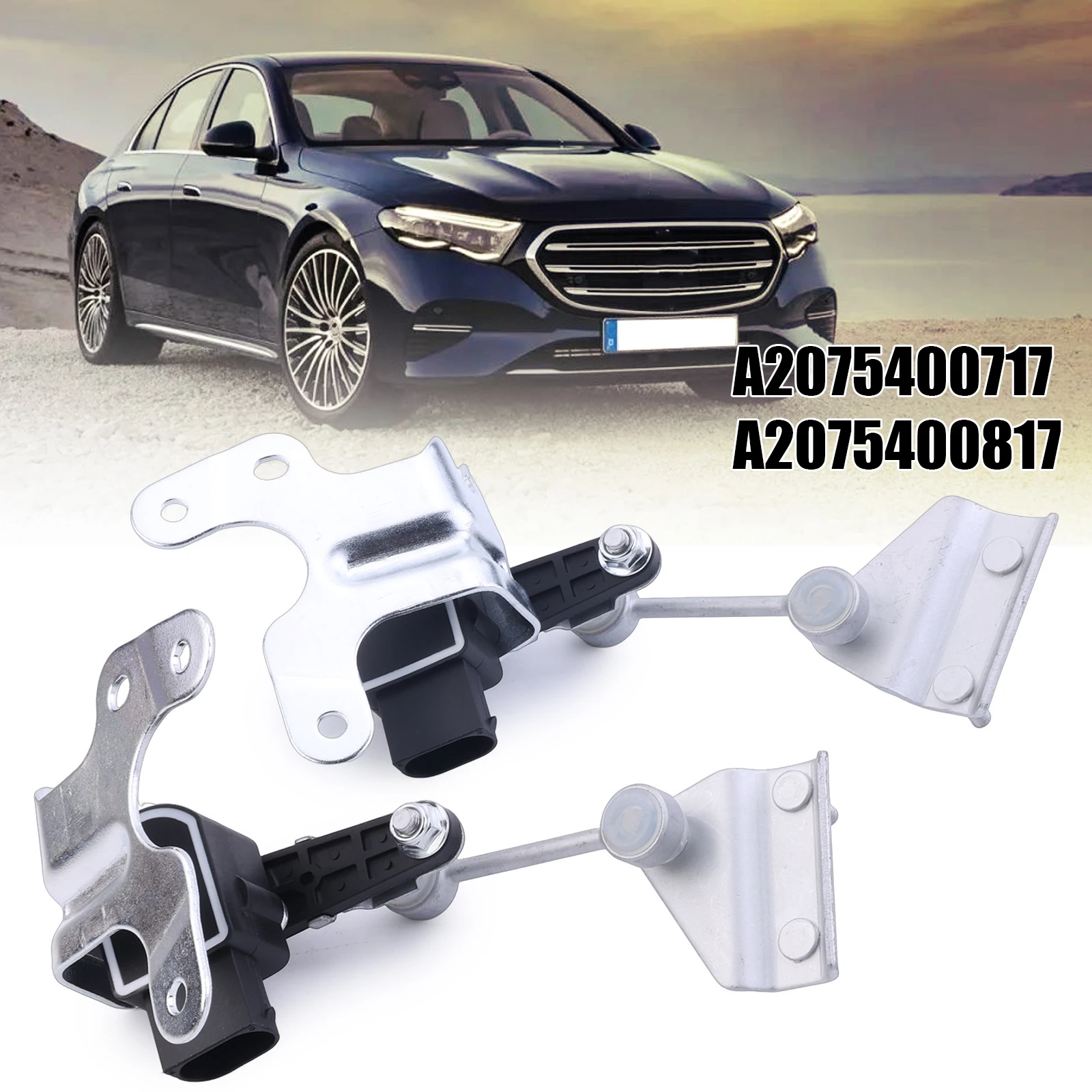 Image of 2 Stück Auto-Höhensensoren hinten links rechts für Mercedes-Benz C-Klasse W204 CLS C218 E-Klasse W212 A2075400717 A2075400817
