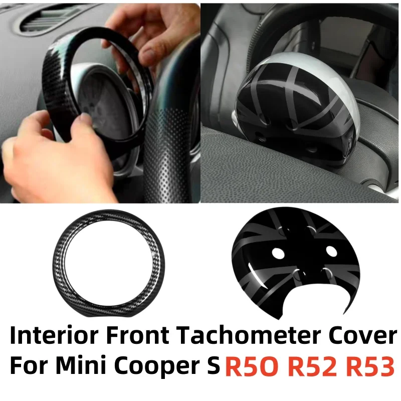 For Mini Cooper S R50 R52 R53 car front and rear tachometer covers, car stickers, car interior decoration protection accessories