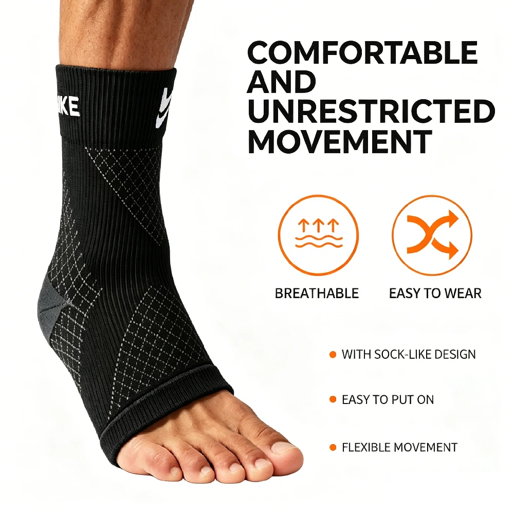 Ankle Brace Sock - 1 Par de Calcetines de Compresión