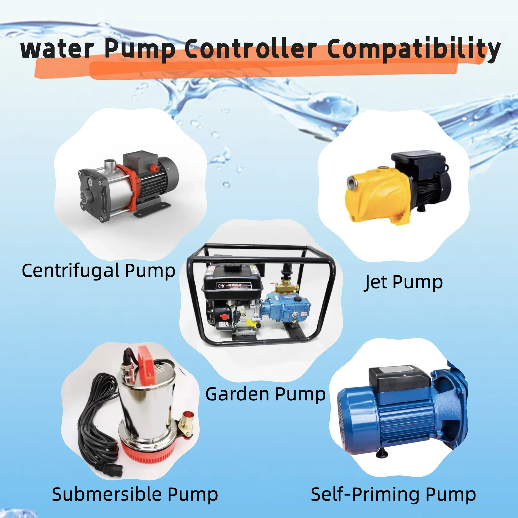 Water Pump Automatic pressure controller GSPRO Small and compact adjustable autom 220Vatic water pump pressure controller 220