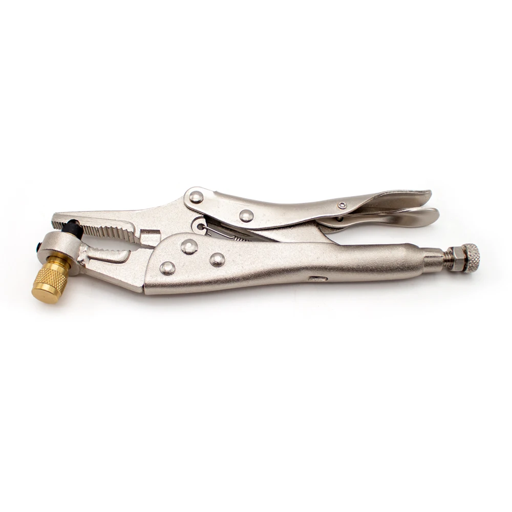 CH-308 Refrigerant Recovery Pliers Steel Locking Pliers Air Conditioning Copper Pipe Repair Clamp Hand Tool 1/4\