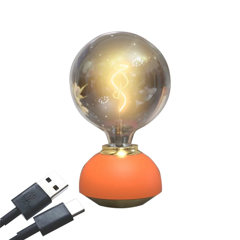 

Luckshopping Glass LED Table Lamp Touch Dimmable Table Lamp Bulb Shaped Table Lamp For Indoor Decor Bedroom Table Lamp Durable O