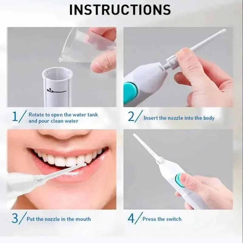 Power Flow Oral Flushing Stain Cleaning Dental Braces  Manual Toothbrushes Dental Cleaners Portable Oral Irrigators