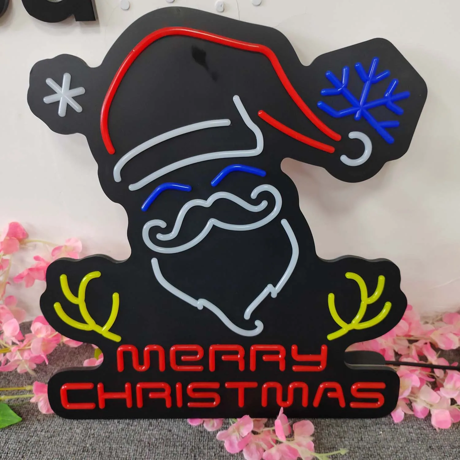 Merry Christmas, neon light ultra-thin design Merry Christmas atmosphere light LED art neon light is suitable for home decoratio