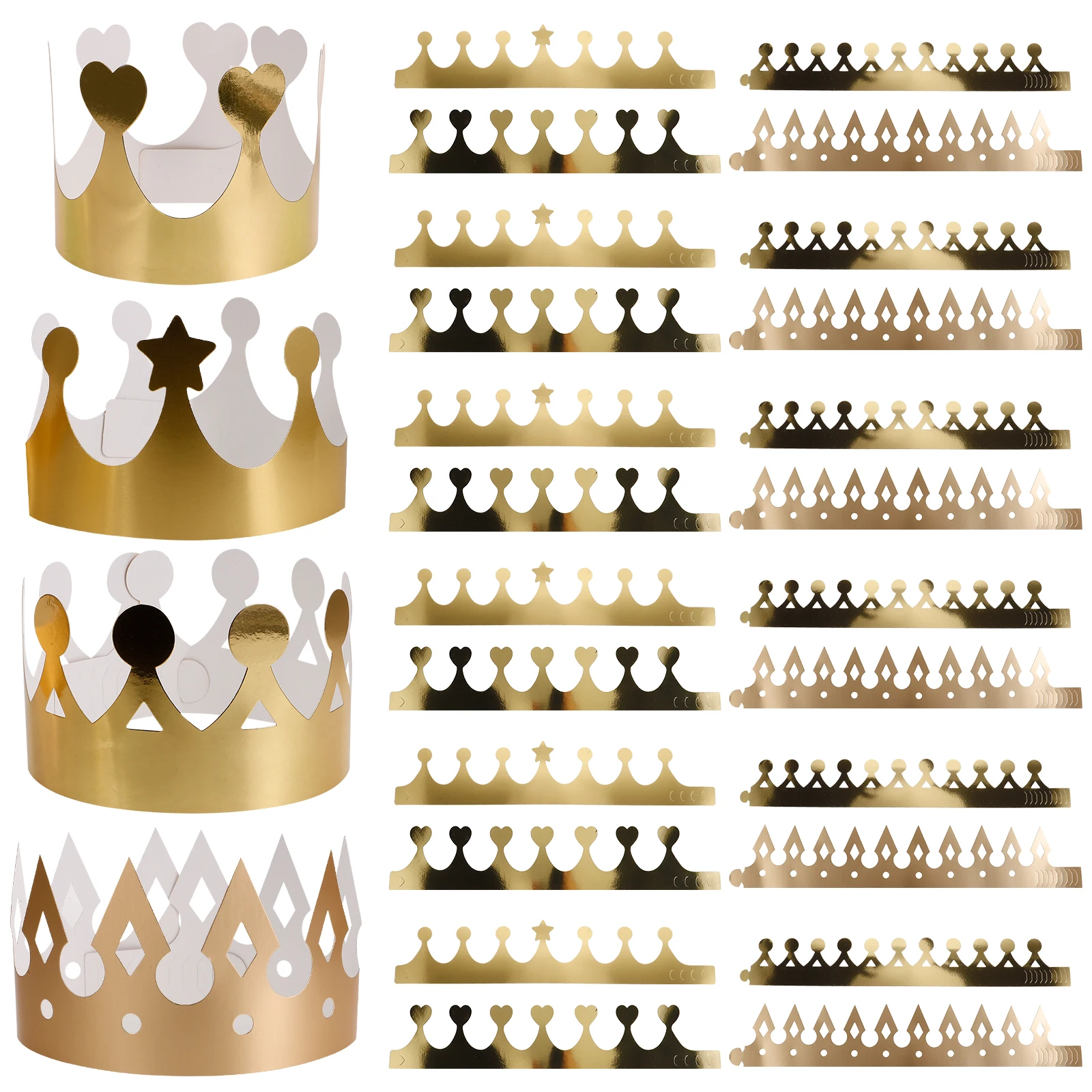 

40 Pcs Kids Boys Paper Crowns Crown Favors Party Happy Birthday Hats Bulk Classroom Decorations Party Hats Crowns