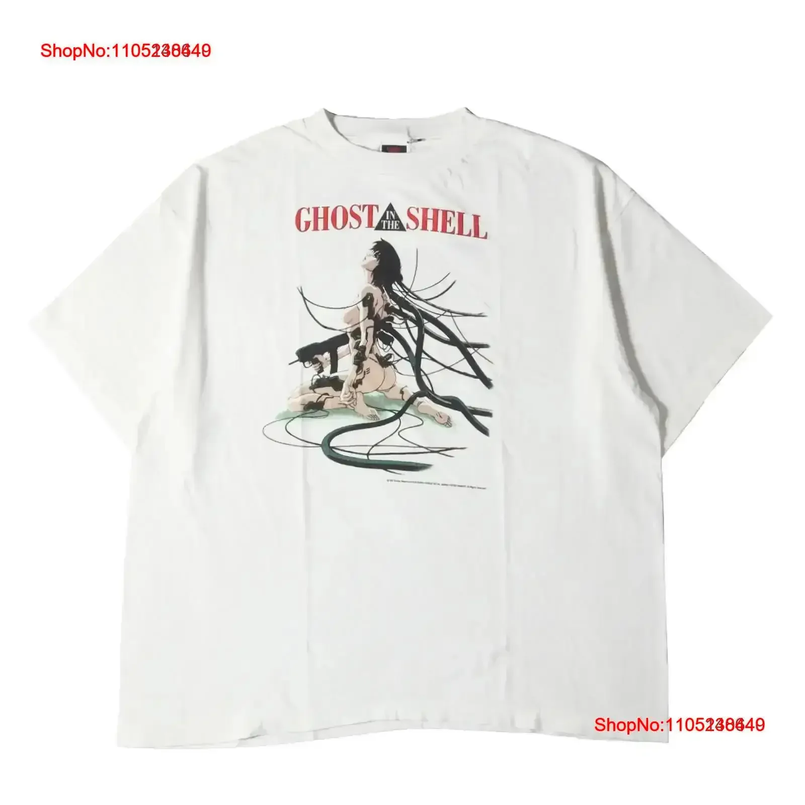 

Saint Michael St T Shirt Size Xxl 24Aw Ghost In The Shell Vintage Processing Washed Stylish Soft Top For Everyday Wear vintage