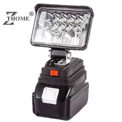 For Makita 18V Li-ion Battery LED Work Light 3/4 Inch Flashlight Portable Emergency Flood Lamp Camping Lamp