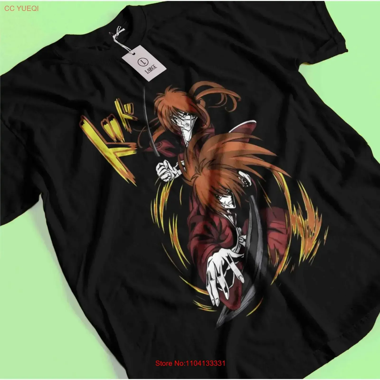 Rurouni Kenshin T Shirt Samurai Himura Makoto Shishio Aoshi Saito Hajime vintage Washed Stylish designer clothes Unisex