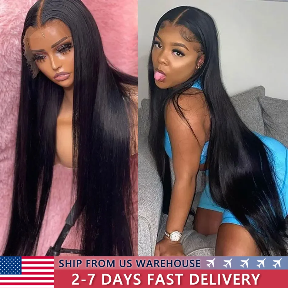 30 36 Inch 13x4 Bone Straight Lace Front Human Hair Wigs Brazilian 13x6 Straight HD Lace Frontal Wig 5x5 Closure Glueless Wigs