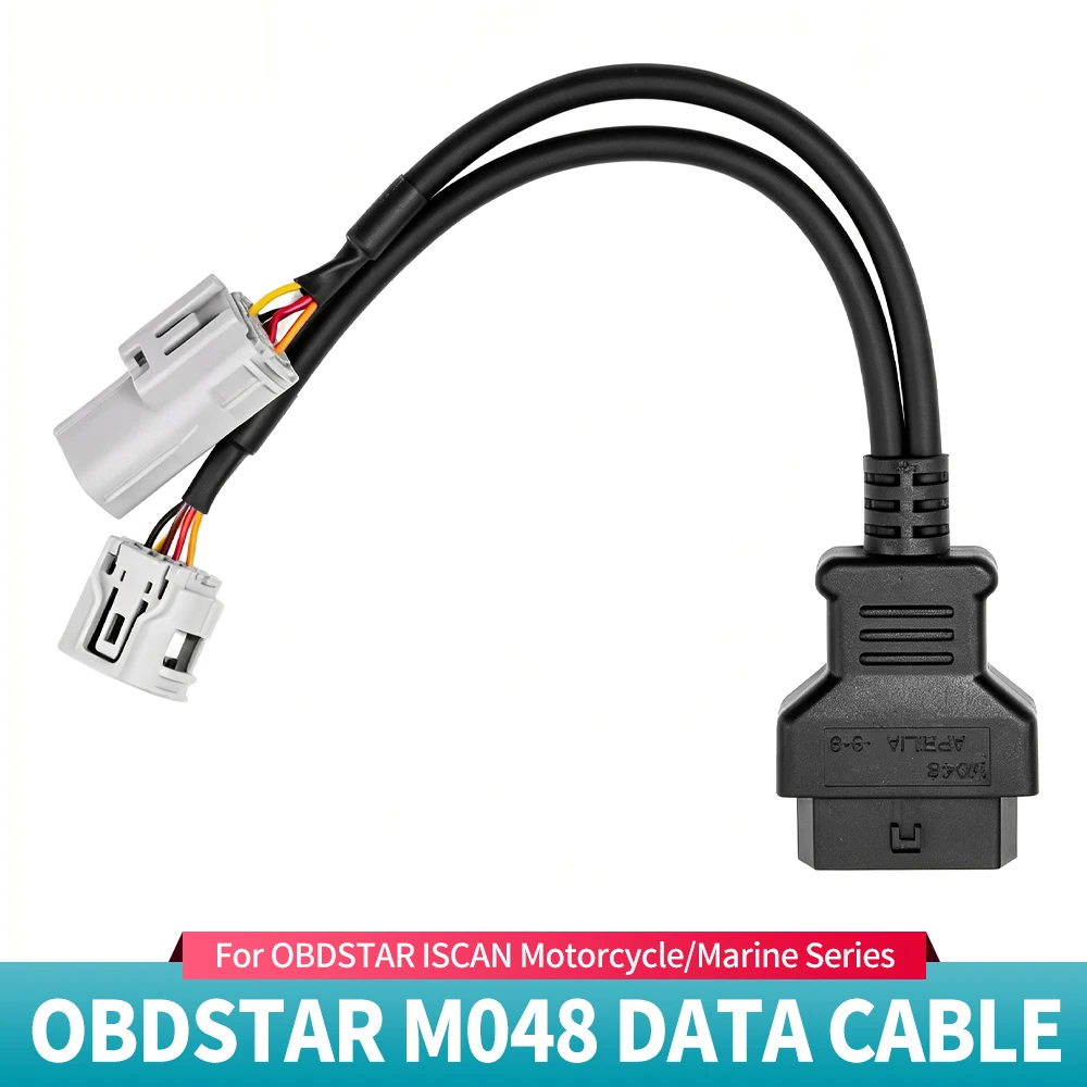 OBDSTAR M048 Diagnostic Adapter Data Cable for OBDSTAR ISCAN  Motorcycle/Marine Series for Aprilia Dual 8 Pin to OBD2 16Pin Wire