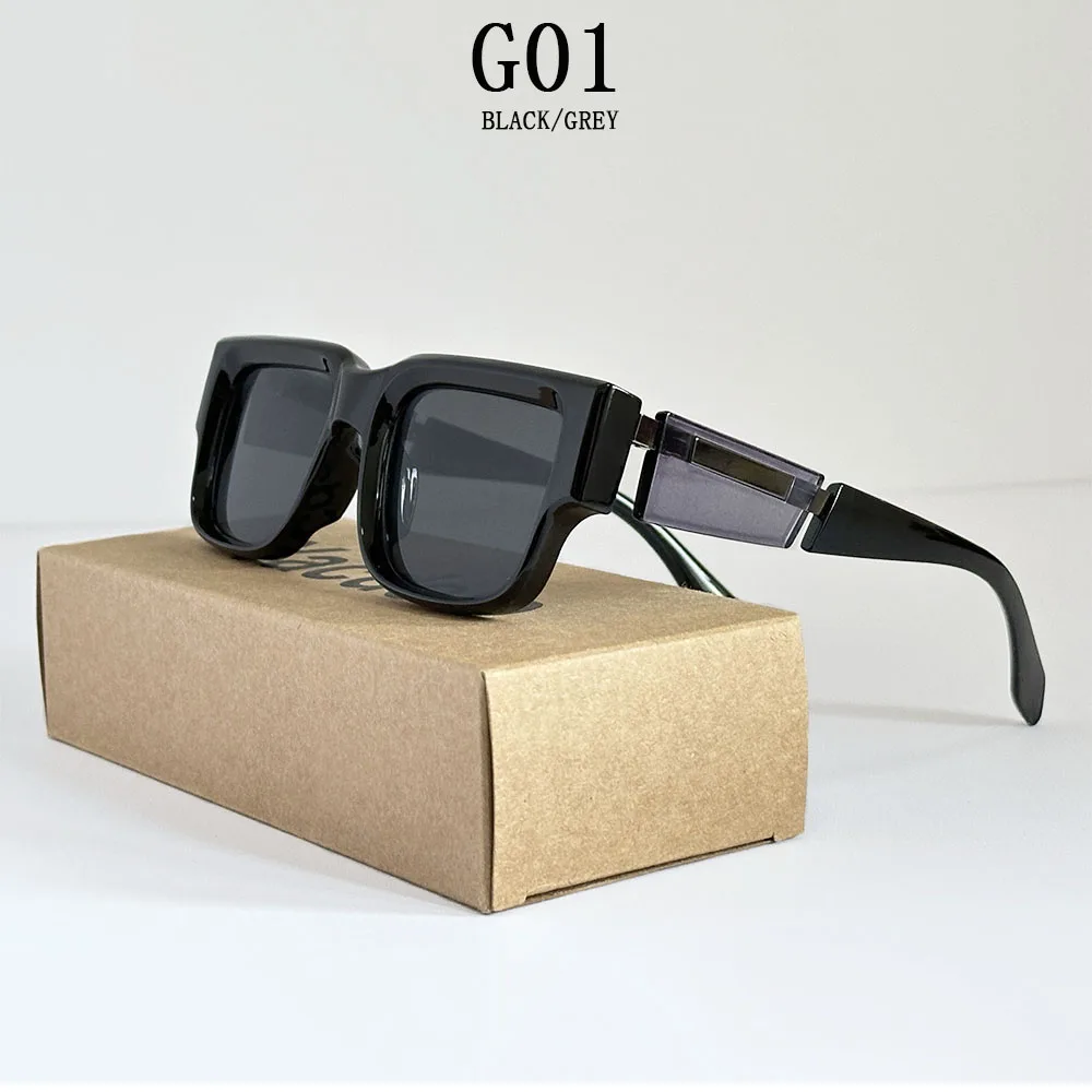 Neue Quadrat Sonnenbrille Männer Luxus Sonnenbrille Frauen Vintage-Mode Gläser Sommer Urlaub Gafas De Sol Hombre Lunette Soleil Femme – Detail 1