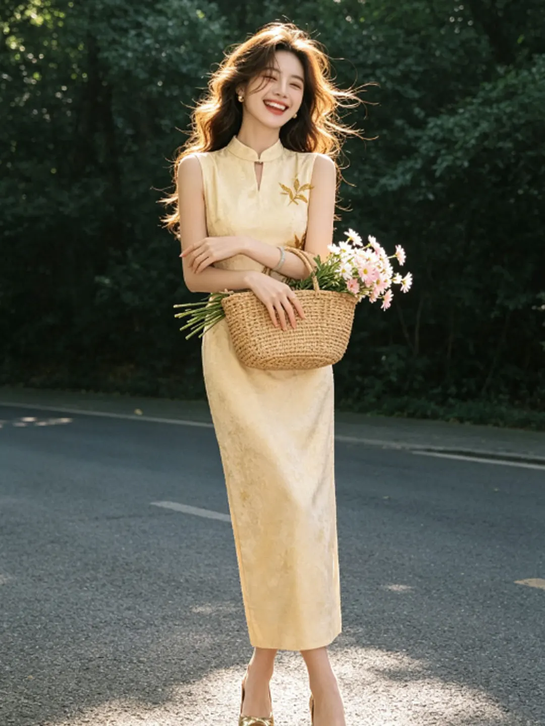 

New Chinese Style National Trend Improved Dress Gentle Fashion Personality Slim Fit Hip Embracing Long Dress Summer