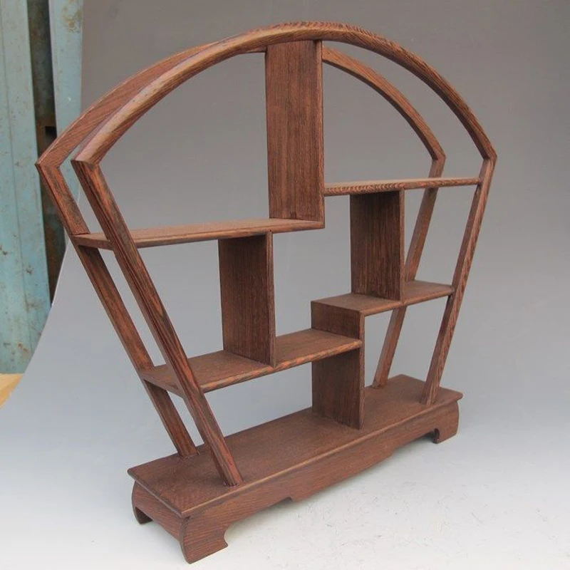 Pretty wood Stand /SHELF For Netsuke / Snuff Bottles Or Curios