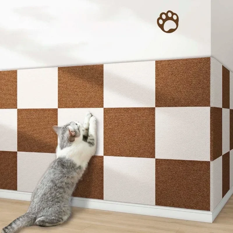 Self-Adhesive Cat Scratch Mat Durable Textured Surface Furniture Protector for Cat Peel & Stick Mat for Pet Scratch Protection