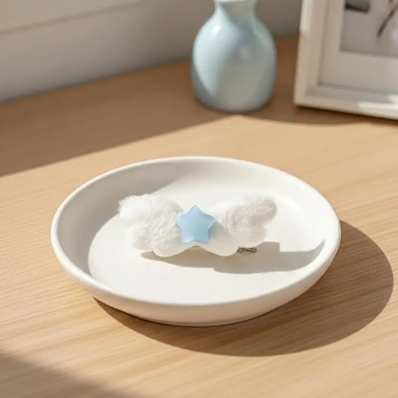 Immagine 6: Fermagli per capelli in peluche con fiocco a stella, 2 pezzi, per decorazioni e accessori per tutte le occasioni