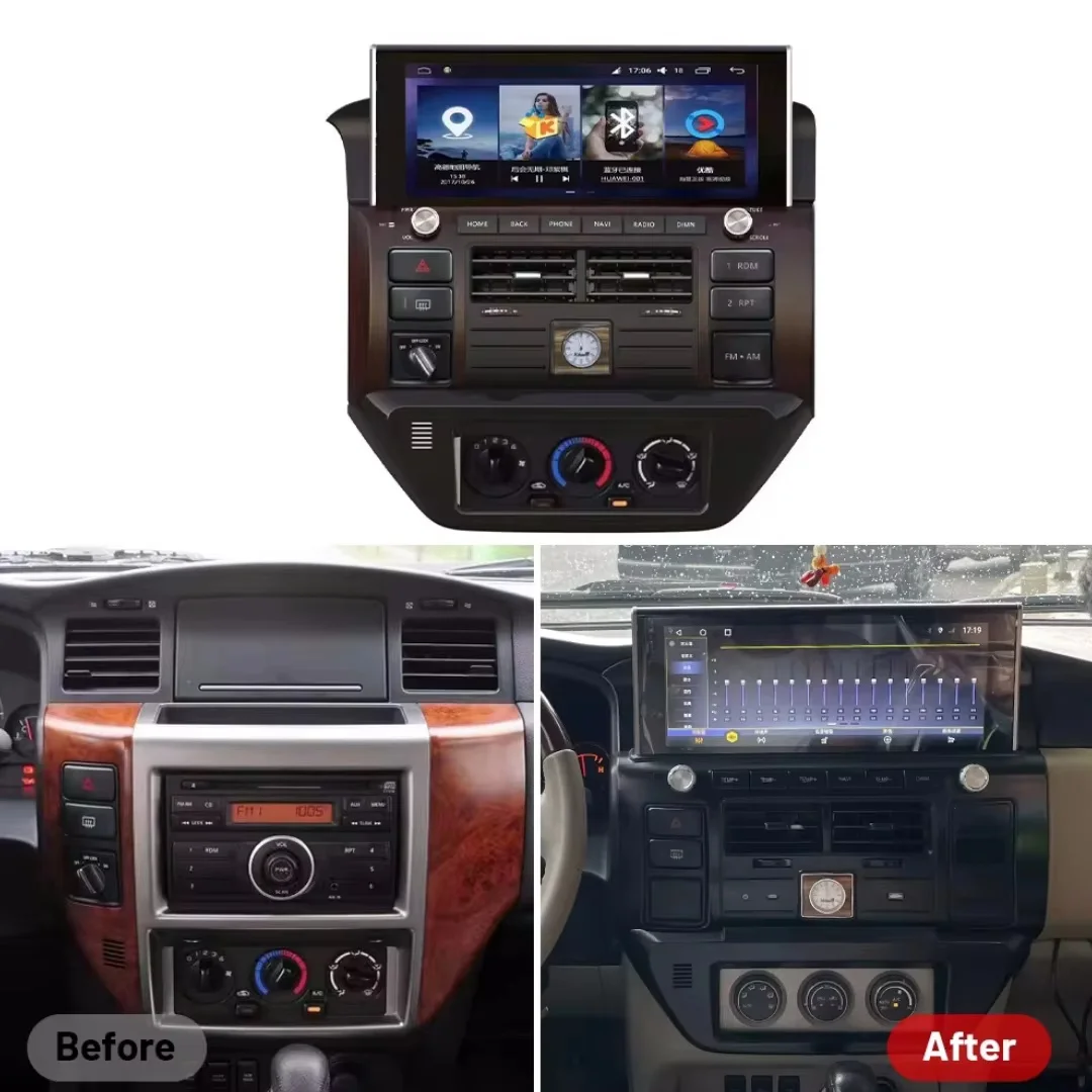 

12.3" LCD Android 13 Screen For Nissan Patrol Y61 2006-2022 Car Radio Player Multimedia Stereo GPS Navigation Head Unit Carplay