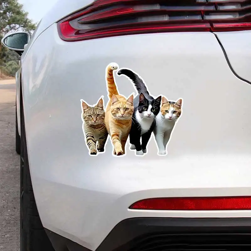 

A Group of Handsome Cats and Dogs Car Sticker Vinyl Decal Waterproof Rear Window Motorcycle Bumper Laptop Decoration SH1046