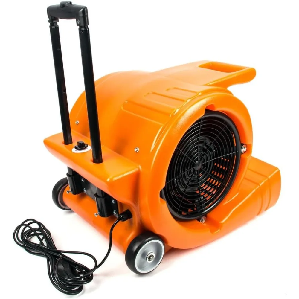 RT900A Air Mover a 3 velocità 1.3HP 5000 CFM Potente ventilatore da pavimento Asciugatrici per tappeti Asciugatrice da pavimento Janitoriana con manico telescopico
