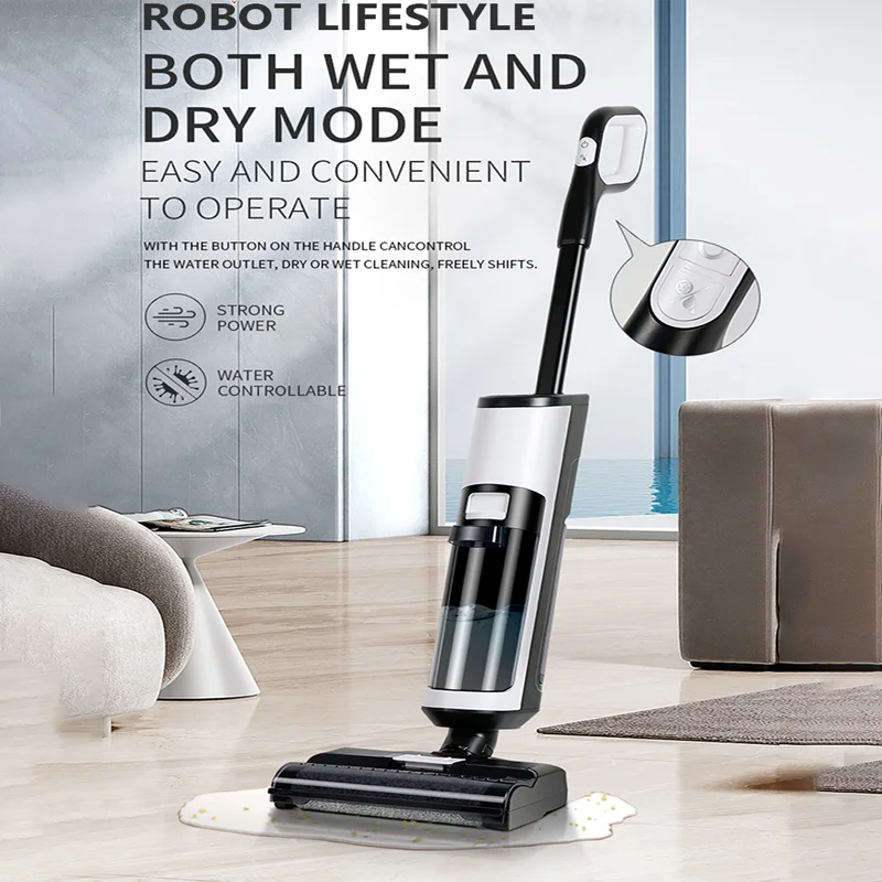 Cordless Vacuum Cleaner for Wet And Dry Cleaning RL8Pro, Smart Washing for Home Multi Surface Floor,14000Pa, Self-drying